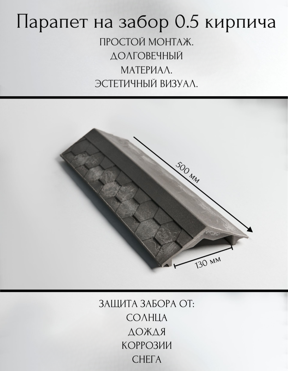 Парапет для забора