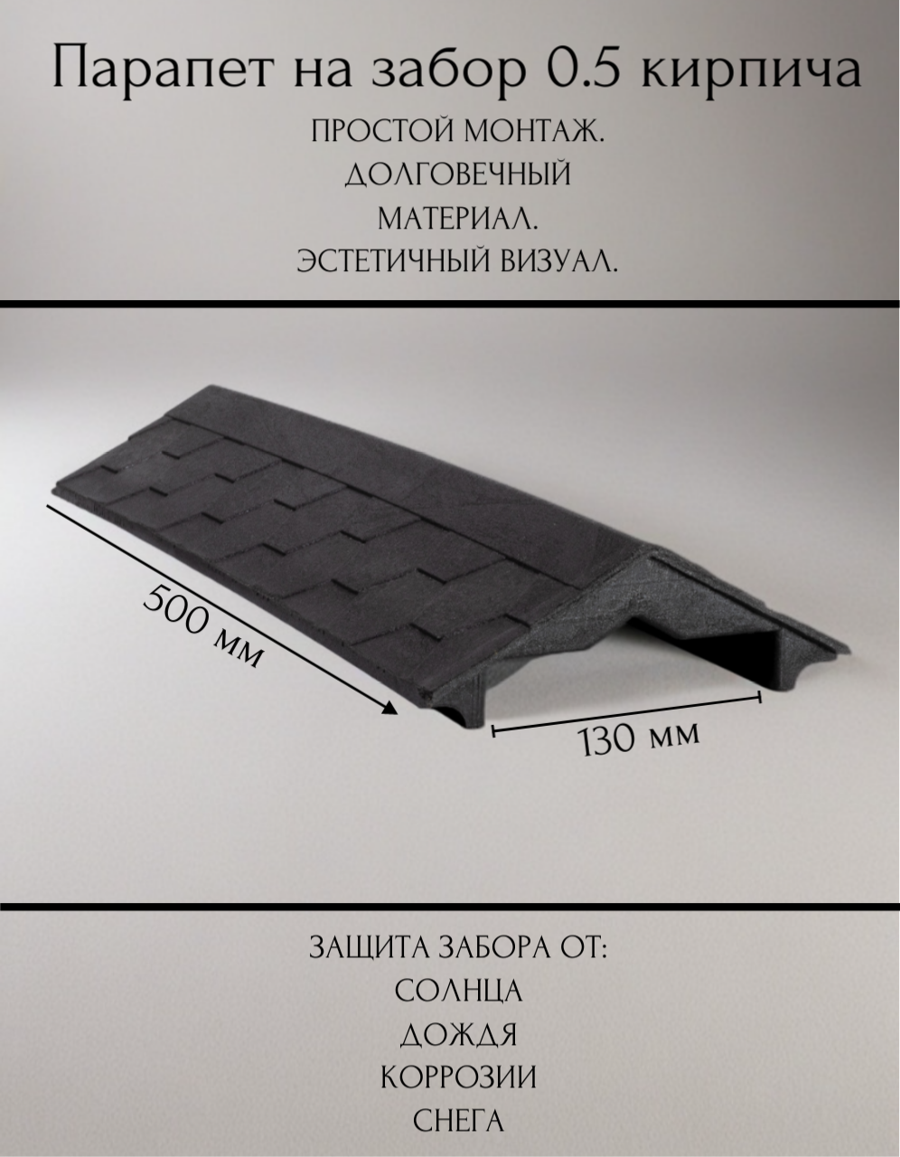 Парапет для забора